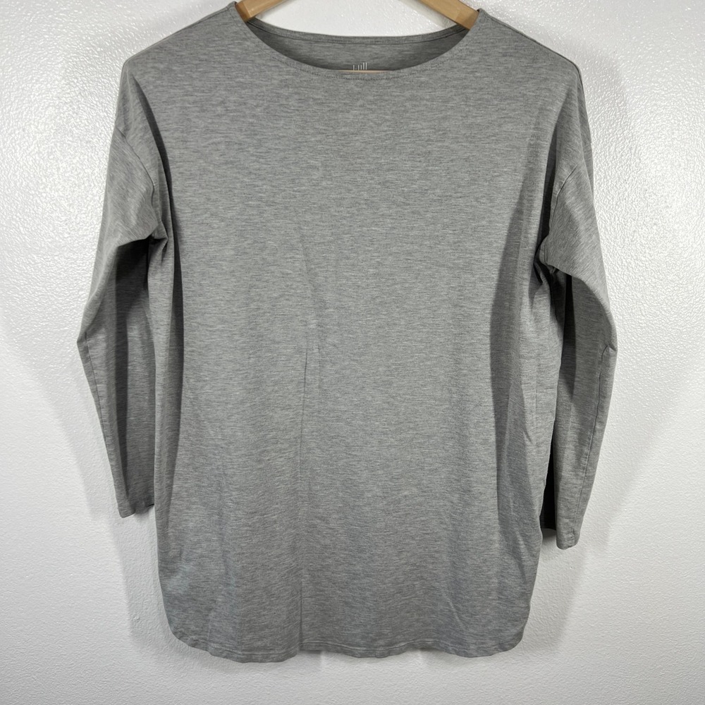 J. Jill Luxe Supima Tunic Top‎ Long Sleeve Casual Comfy Gray Size Small Soft
